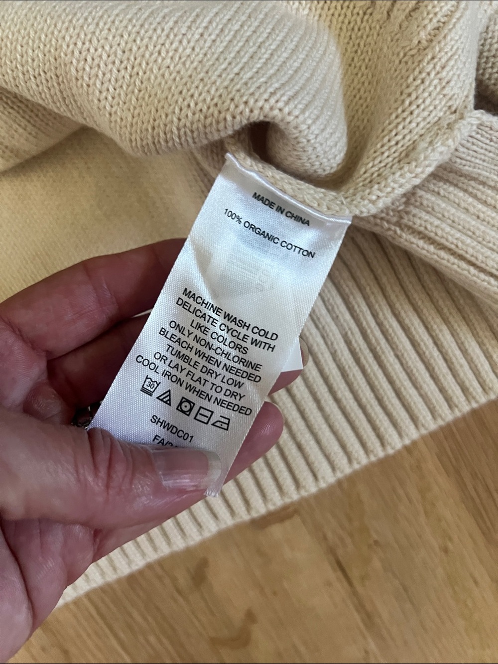 Quince Cream Button-Front Knit Organic Cotton Cardigan - Picture 7 of 8